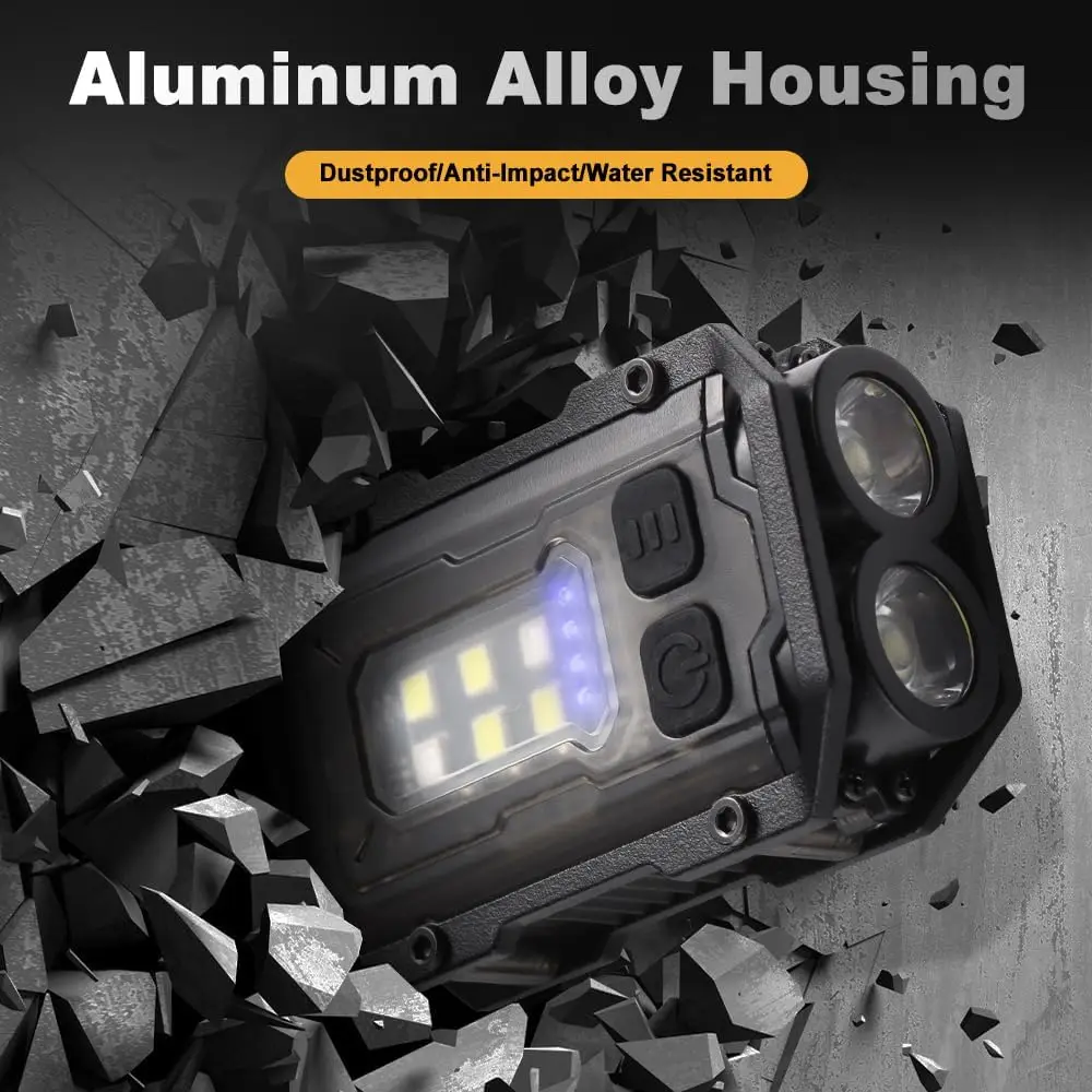 XIWANGFIRE Super Bright Pocket Torch Light LED Multifunctional Linterna Magnetic COB EDC Mini Keychain Flashlight Rechargeable - Image 2