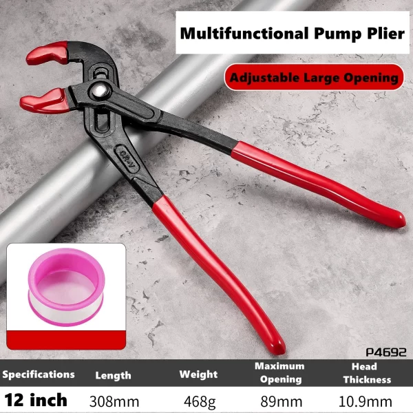 7/10/12 inch multifunctional water pump tongs, universal wrenches with large openings quickly adjusted, - Image 9