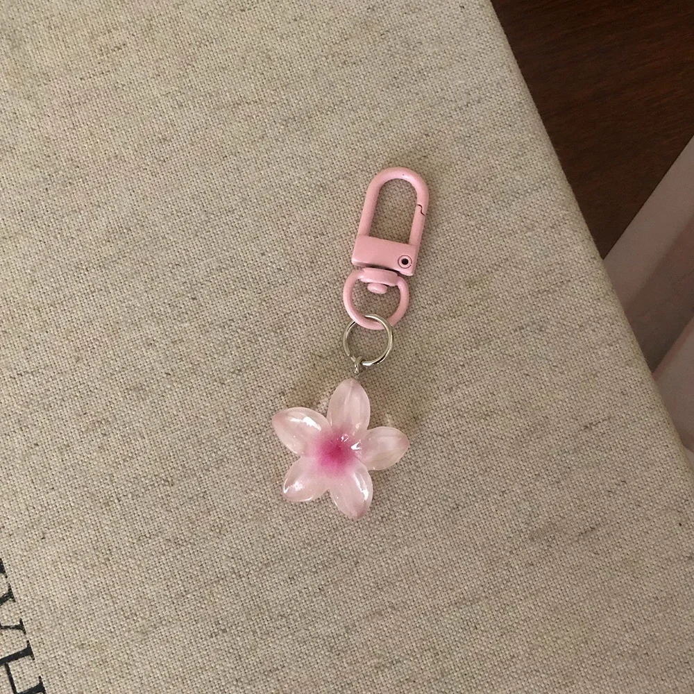 Sweet Colorful Jelly Flower Key Chain Color DIY Flower Cute Keychains Pendant - Image 20