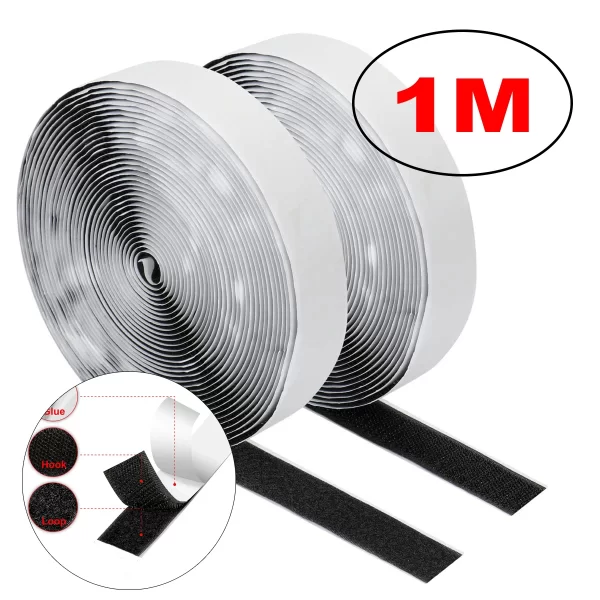 1-10M Velcros Self Adhesive Hook and Loop Tape Fastener House Diy Magic Tap Auto Double Sided Roll Strong Glue Home Strap Strips - Image 8