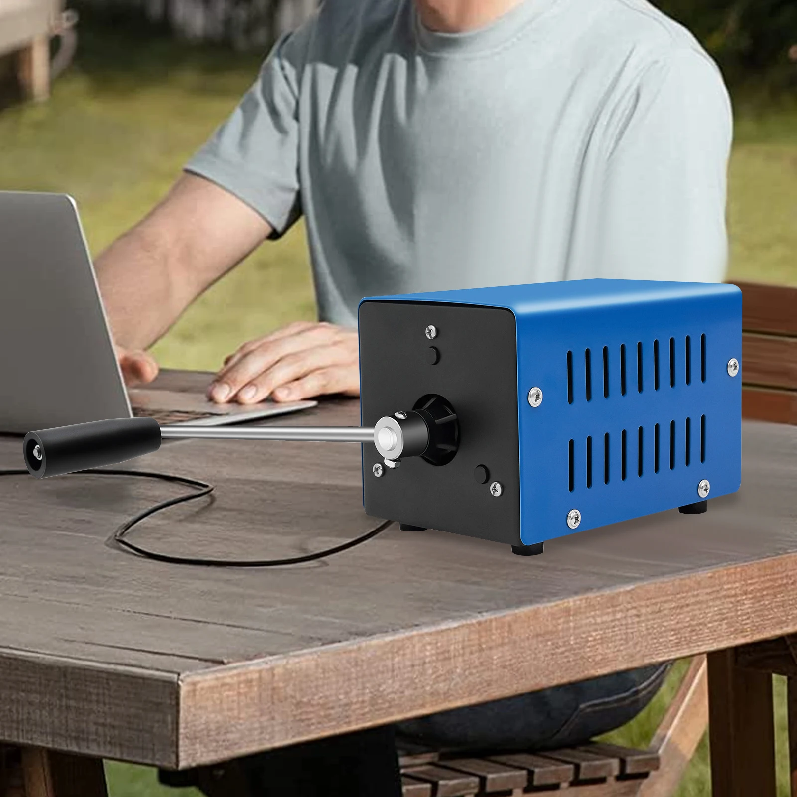 20W Hand Crank Generator, 6 Voltage Options Portable Emergency Charger for Outdoor Survival Emergency Power Bank - Image 5