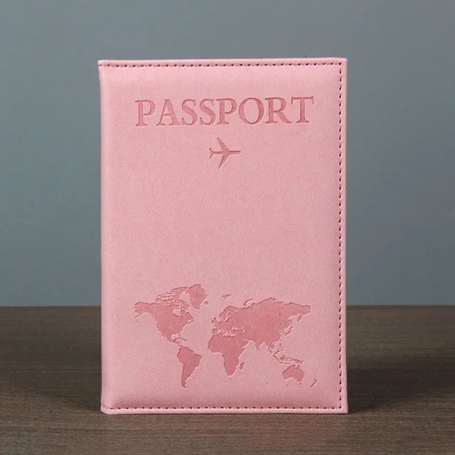 Lover The World Map Passport Cover Hot Stamping Simple Plane Women Men Travel Passport Case - Image 29