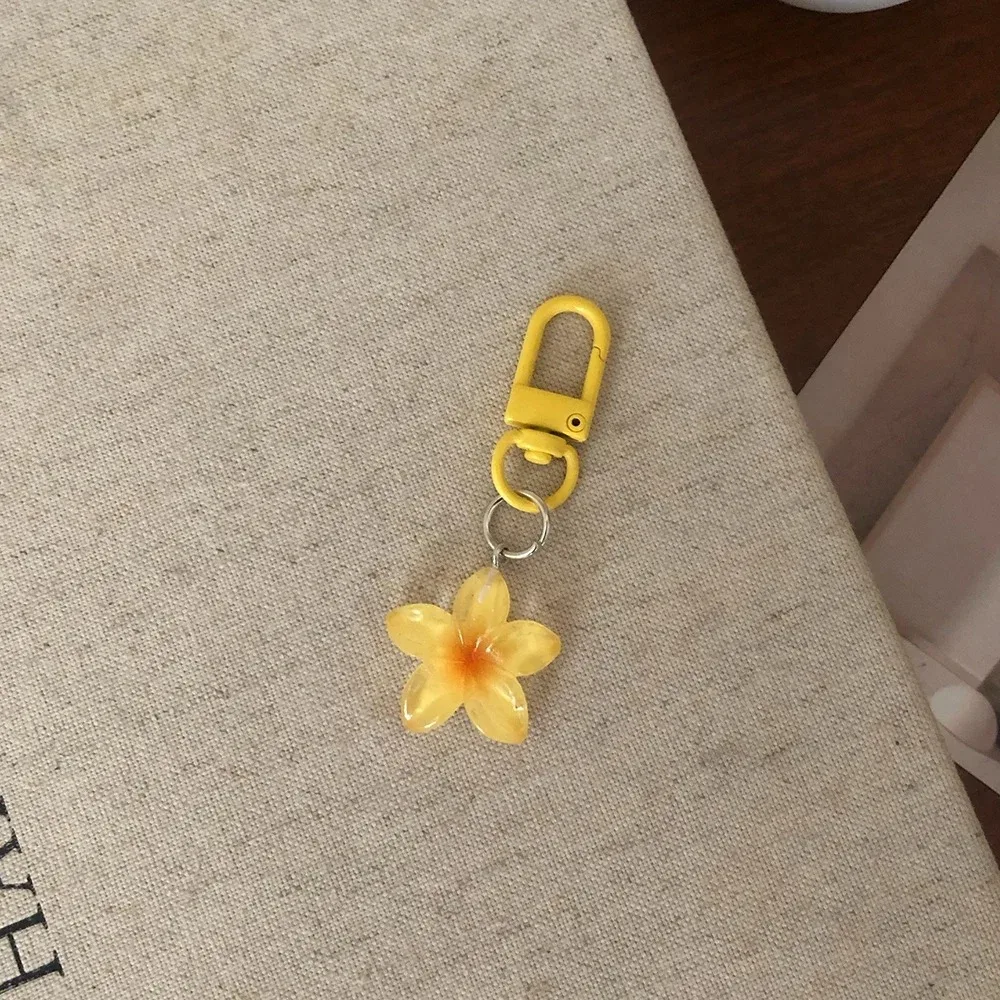 Sweet Colorful Jelly Flower Key Chain Color DIY Flower Cute Keychains Pendant - Image 5