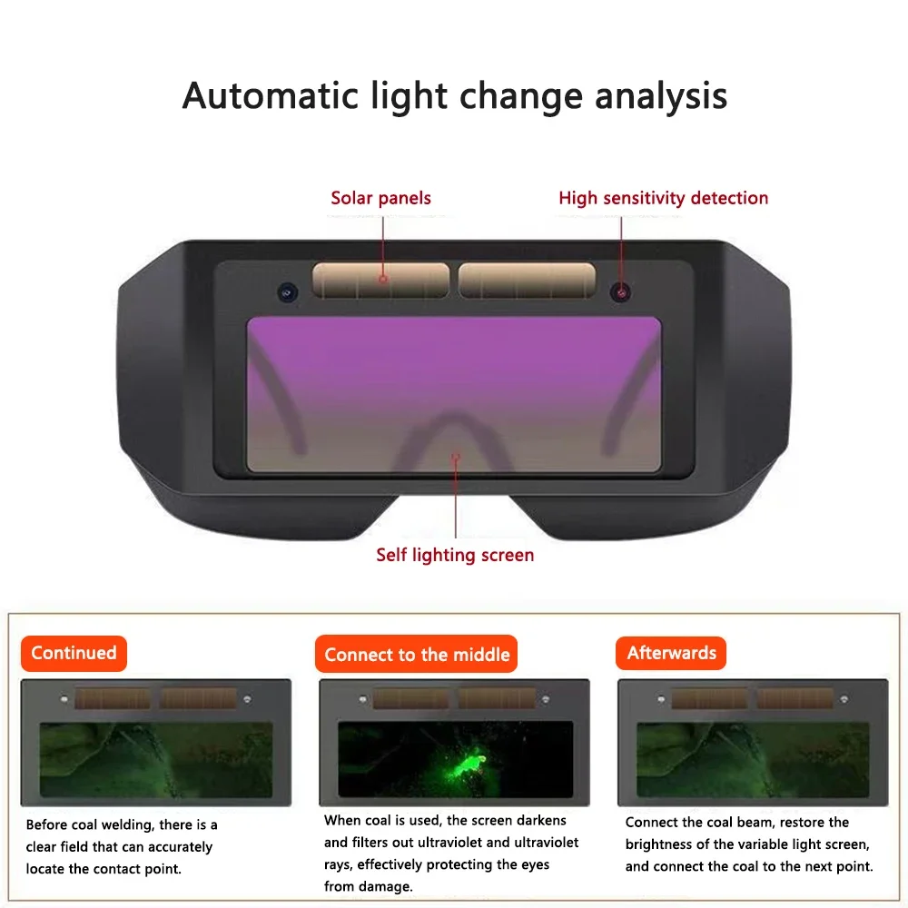 Welding Goggles Automatic Solar Automatic Darkening Safety Glasses UV Protective Welding Goggles - Image 4