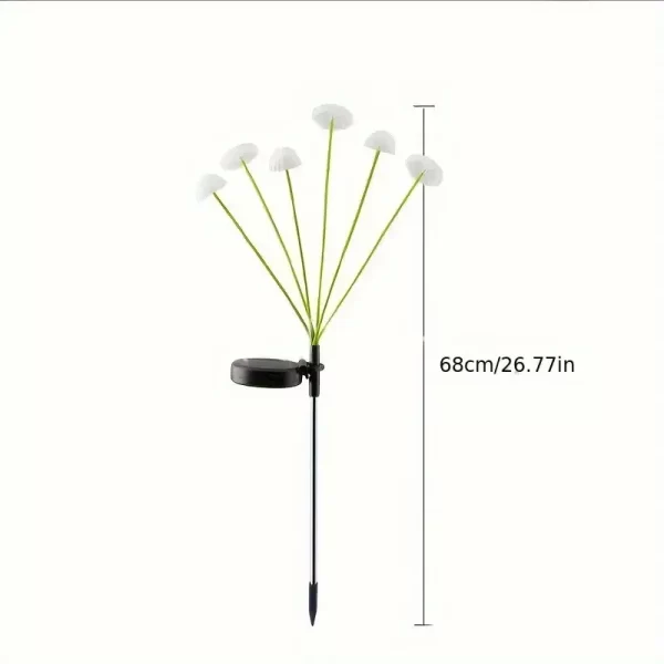 Solar 6LEDS Jellyfish Lights Mushroom Lights Solar Lights Waterproof Firefly Light - Image 6