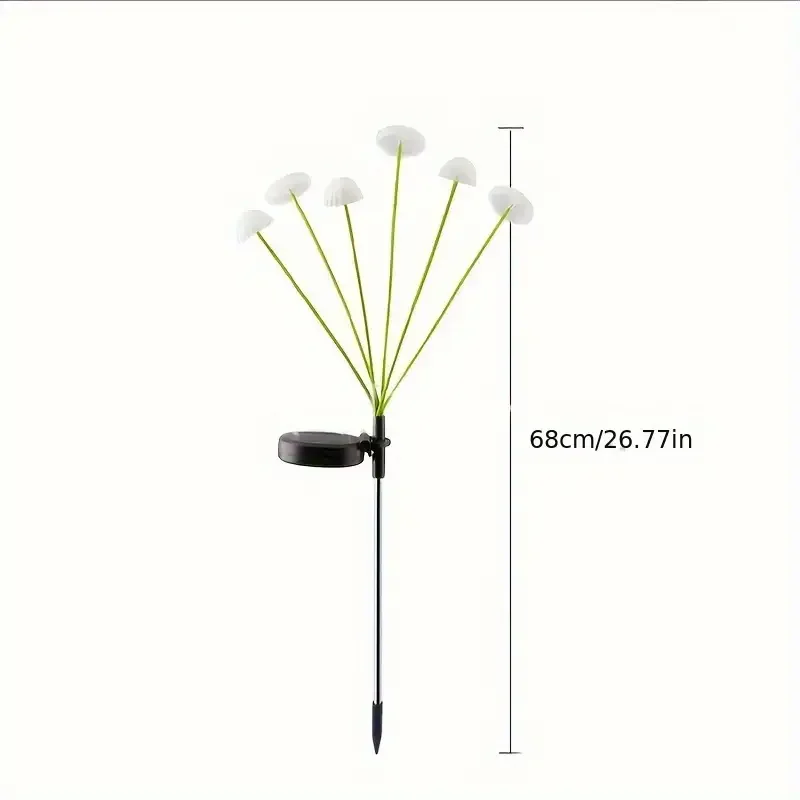 Solar 6LEDS Jellyfish Lights Mushroom Lights Solar Lights Waterproof Firefly Light - Image 6
