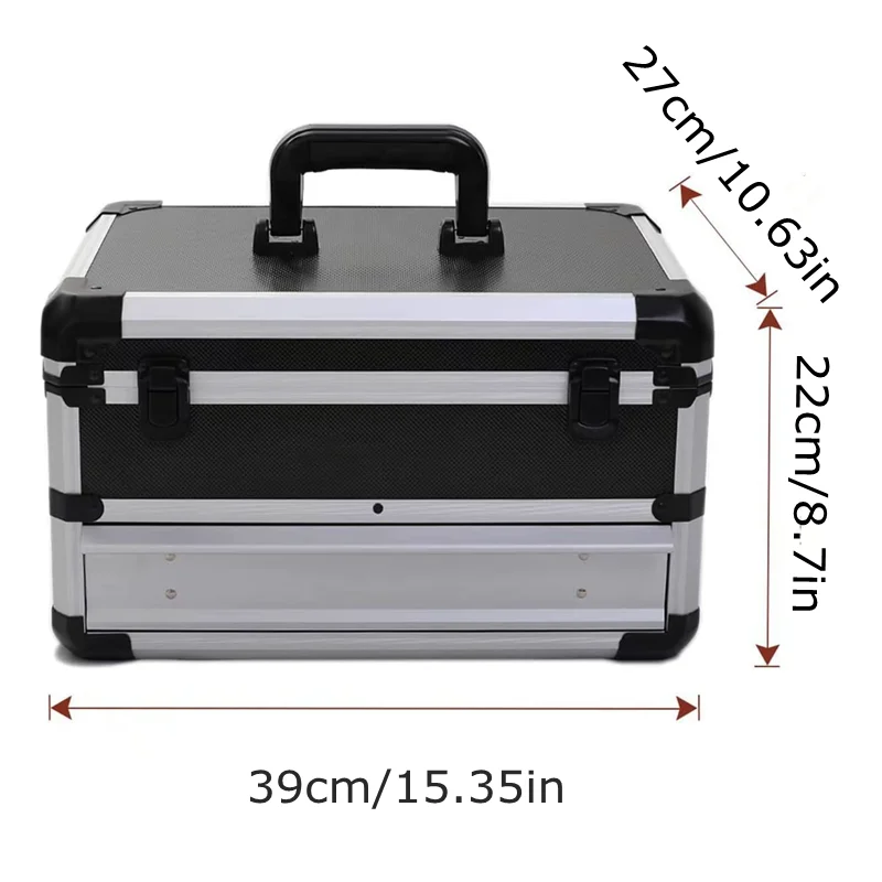 Electric Toolbox Aluminum Case Reinforced Tool Box Organizer Box Large Drawer Tools Storage Case For tools - Image 2