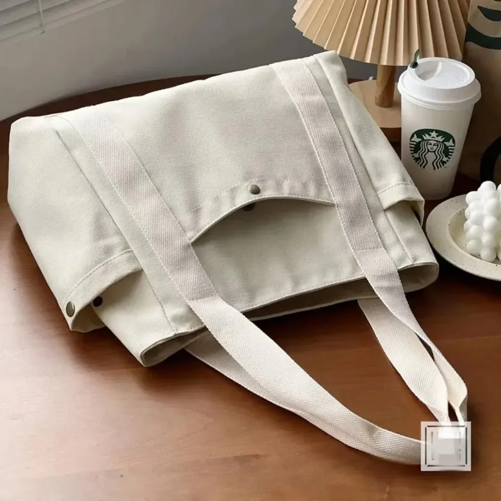 Large Capacity Tote Canvas Shoulder Bag - Image 12