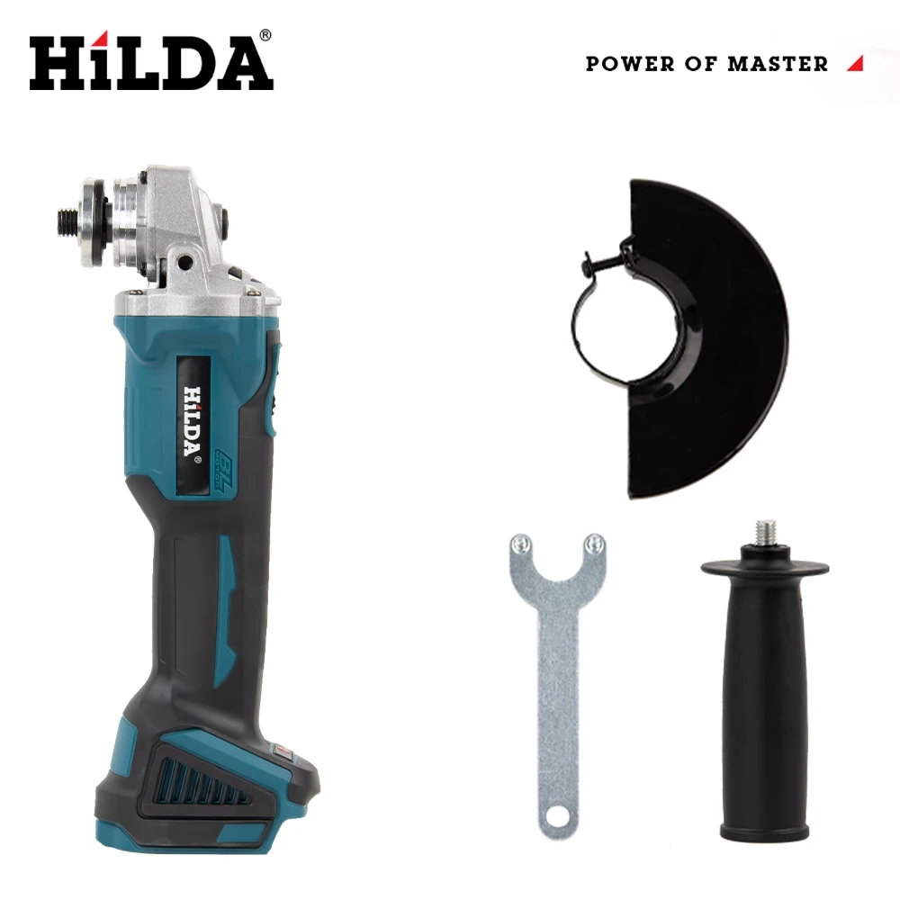 HILDA 21V Brushless Angle Grinder Brushless Polishing Machine Handheld Rechargeable Electric Power Tools for Makita Battery - Image 10