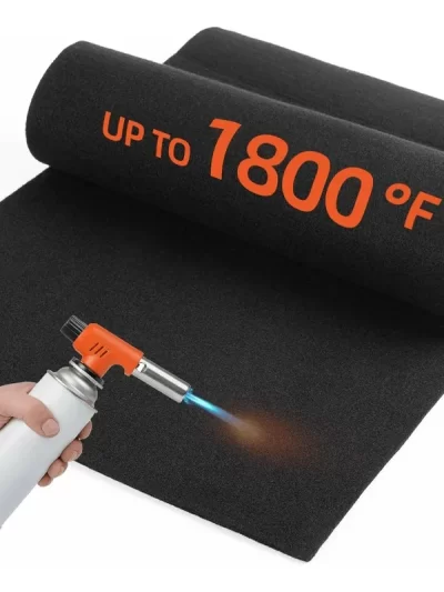 2mm/5mm Carbon Fiber Pre-Oxidized Welding Blanket Fireproof Heat Resistant Mat Flame Retardant Fabric