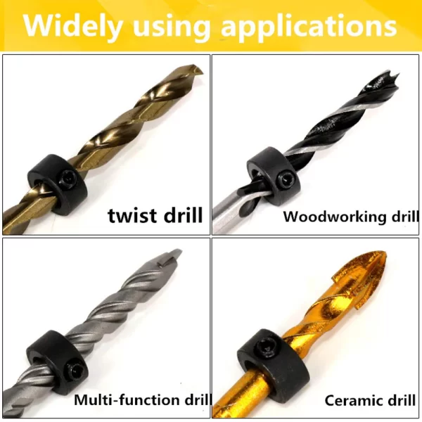 Steel Drill Stop Collar Kit - Metric Adjustable Depth Limiter Rings - Image 17