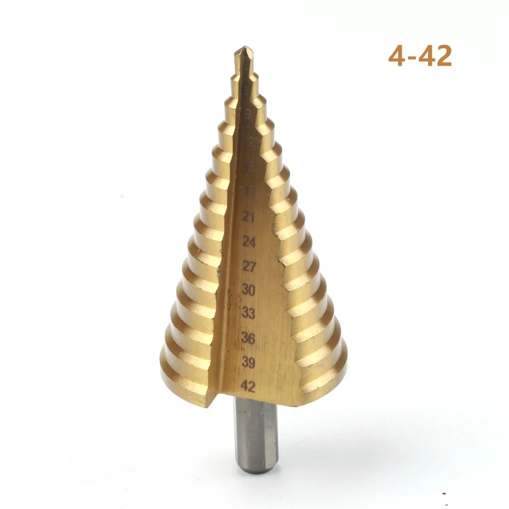 1Pcs 4-32/4-42 mm HSS Titanium Coated Step Drill Bit Drilling Power Tools Metal - Image 8