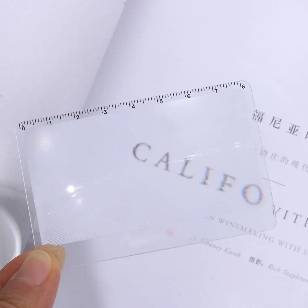 Card Size With Scale Reading Glass Fresnel Lens Outdoor Focused Ignition Book Page Magnification Magnifier Sheet X3 Magnifying - Image 8