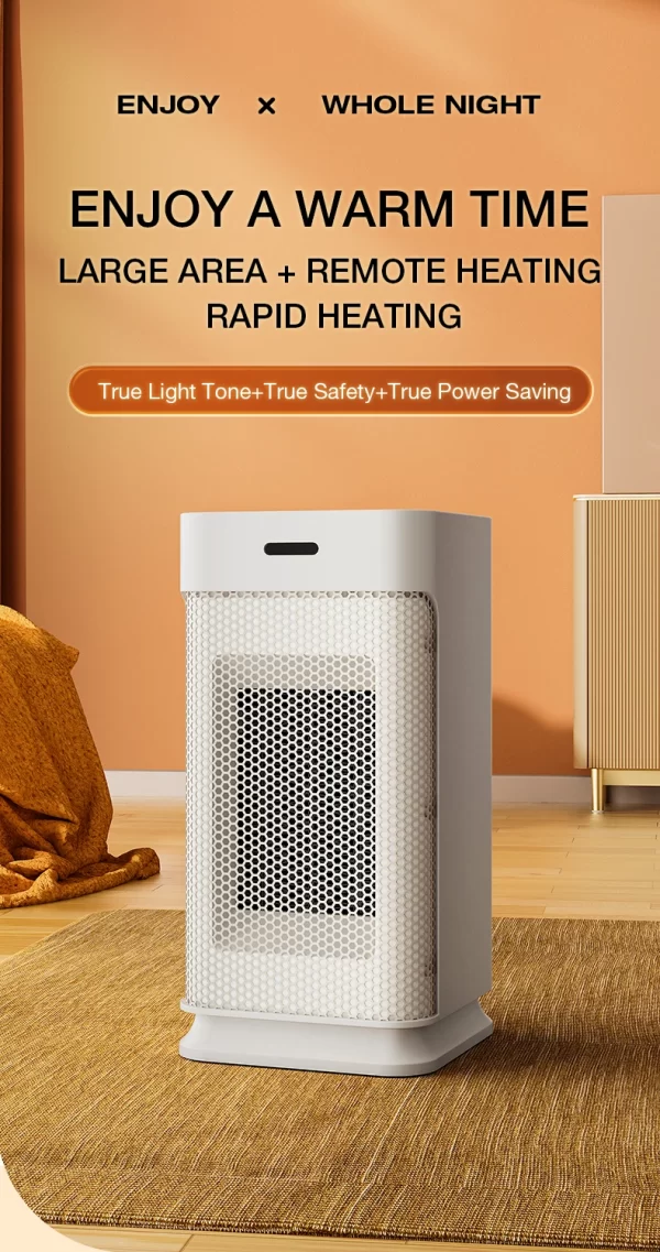 Portable PTC ceramic electric heater with multi-stage adjustment, silent, small household fan - Image 8