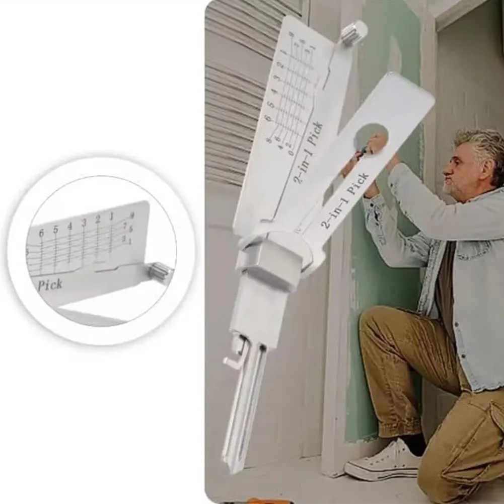 2-in-1 Stainless Steel Key Decoder Precision Hook And Pickup Hand Tool O-ring Pickup Kit Maintenance Repair Kit - Image 13