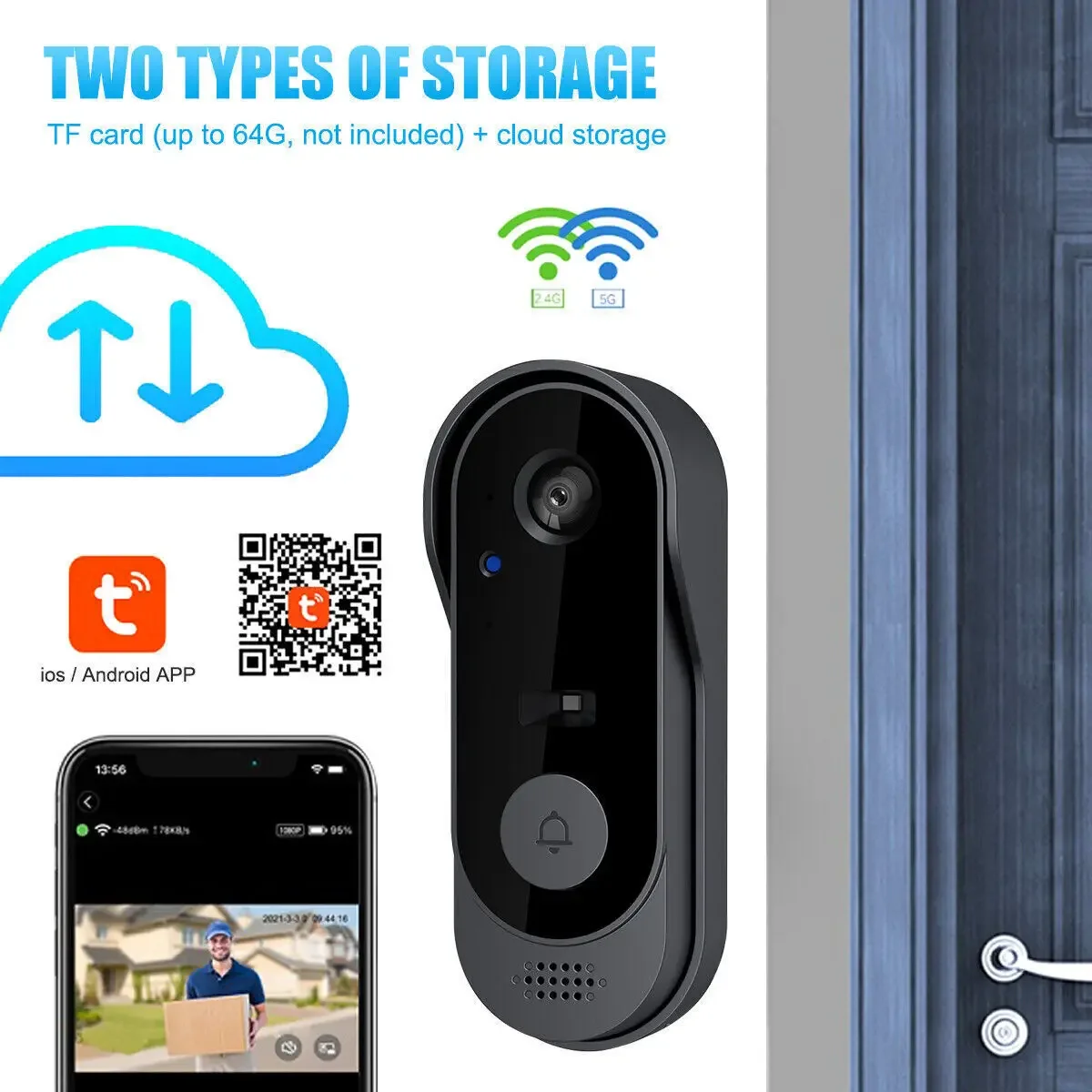 Tuya Doorbell With Camera Wireless Bundle Doorbell Smart Home WIFI HD Outdoor Phone Camera Security Video Intercom Night Vision - Image 10