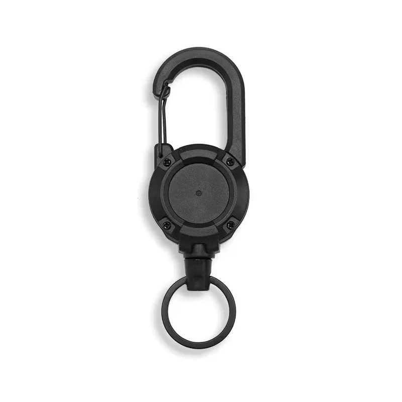 Retractable Heavy Duty Pull Reel Carabiner Strong Steel Wire Rope Buckle Spring Key Ring - Image 8