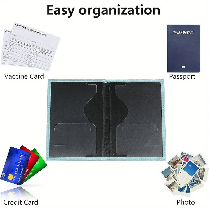 Lover The World Map Passport Cover Hot Stamping Simple Plane Women Men Travel Passport Case - Image 48