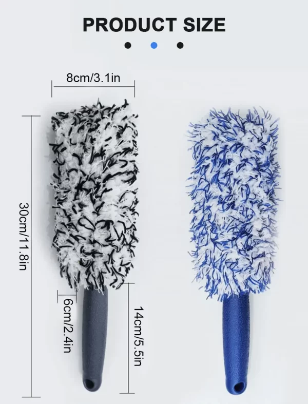 SEAMETAL Plush Car Wheel Hub Brush Anti-Slip Plastic Handle Auto Wheel Tire Rim Brush Cleaning Tool Car Washing Accessories - Image 15