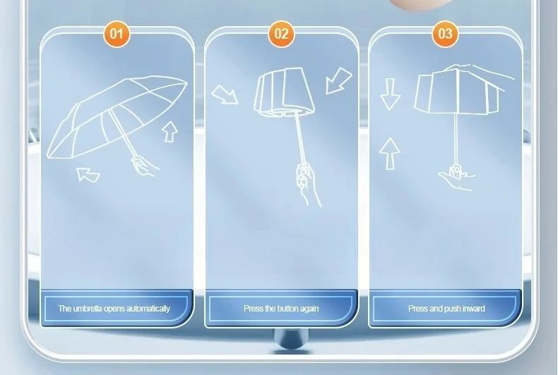 Men Women Umbrella Fully Automatic Reverse Folding Umbrella with Windproof Reflective Stripe UV Umbrellas - Image 15