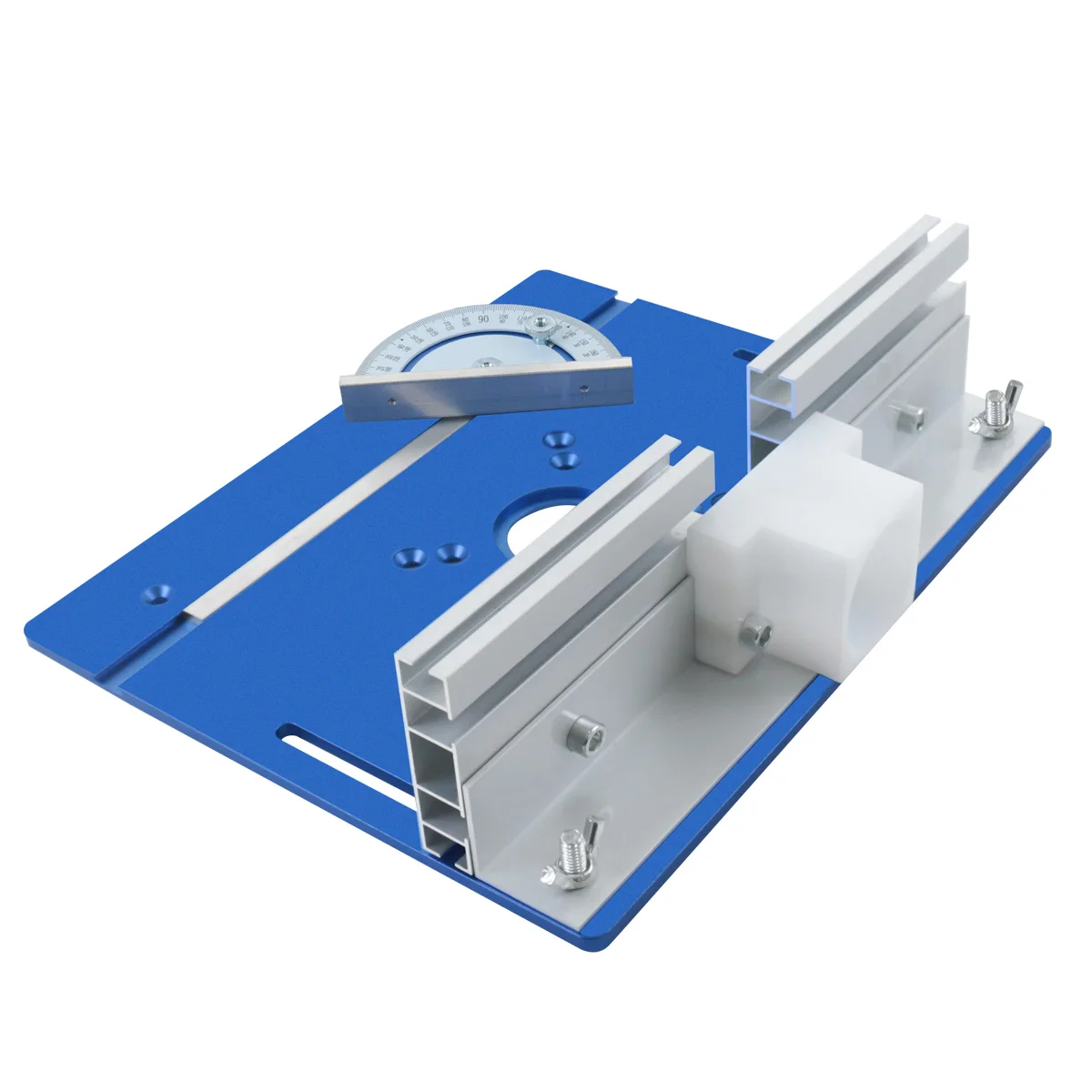 Woodworking Router Lift Kit - Aluminum Router Table Insert Plate W/ Miter Gauge Guide and Bracket for 65mm Diameter Motors - Image 18