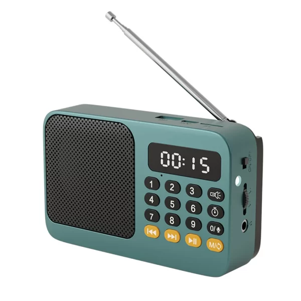 Portable Radio Music Player Handheld Rechargeable Digital FM USB TF MP3 Player Speaker - Image 8