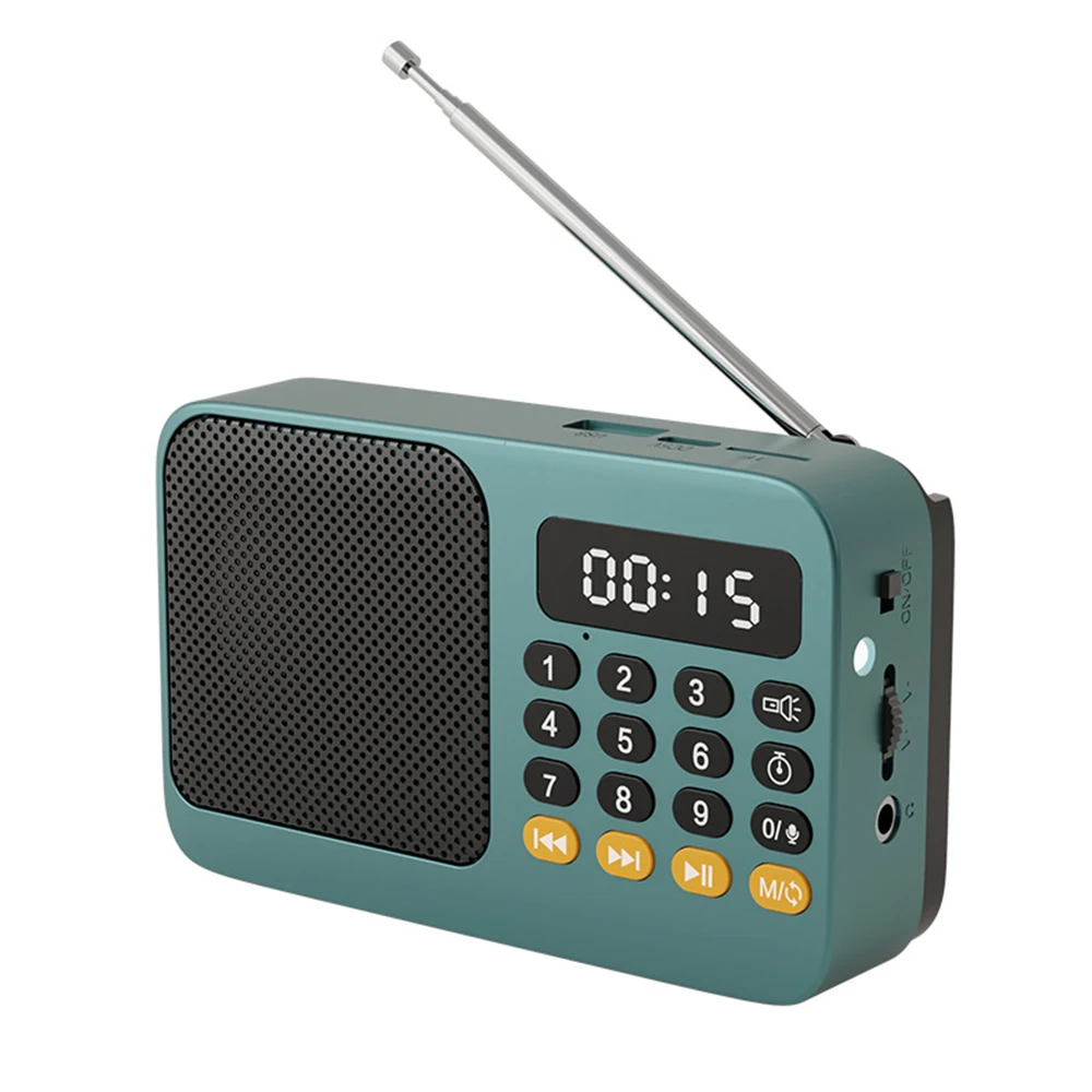 Portable Radio Music Player Handheld Rechargeable Digital FM USB TF MP3 Player Speaker - Image 8