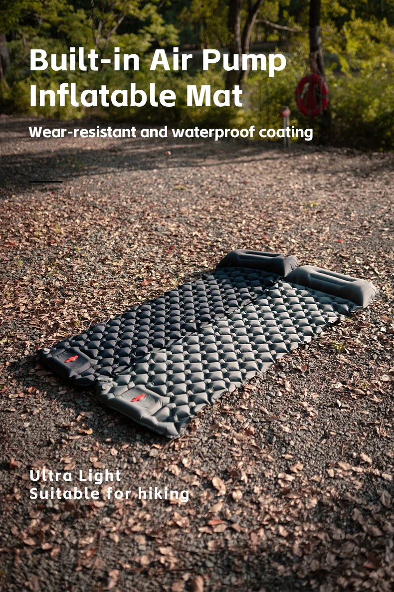 TARKA Inflatable Camping Mats Air Cushion With Pillow Outdoor Tourist Sleeping Pad Self-Inflating - Image 21