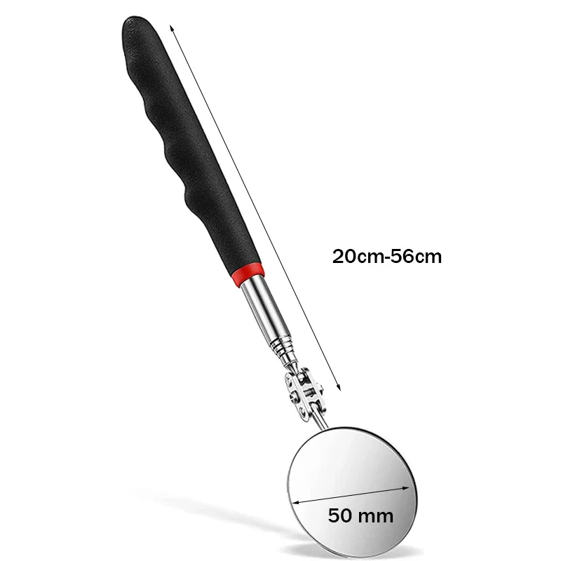 360° Inspection Mirror LED Light Telescoping Mirrors Extend Mechanic Tools Inspection Mirror Telescopic Handle - Image 9