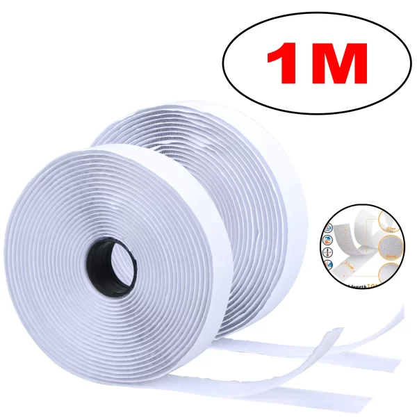 1-10M Velcros Self Adhesive Hook and Loop Tape Fastener House Diy Magic Tap Auto Double Sided Roll Strong Glue Home Strap Strips - Image 9