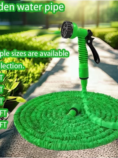 Retractable Magic Garden Hose High Pressure Car Wash Water Gun Watering Device