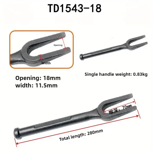 1Pc Ball Joint Separator Heavy Duty Steel Tie Rod Removal Long Ball Joint Splitter Opening Puller Joint Tie Rod Separator Tool - Image 8