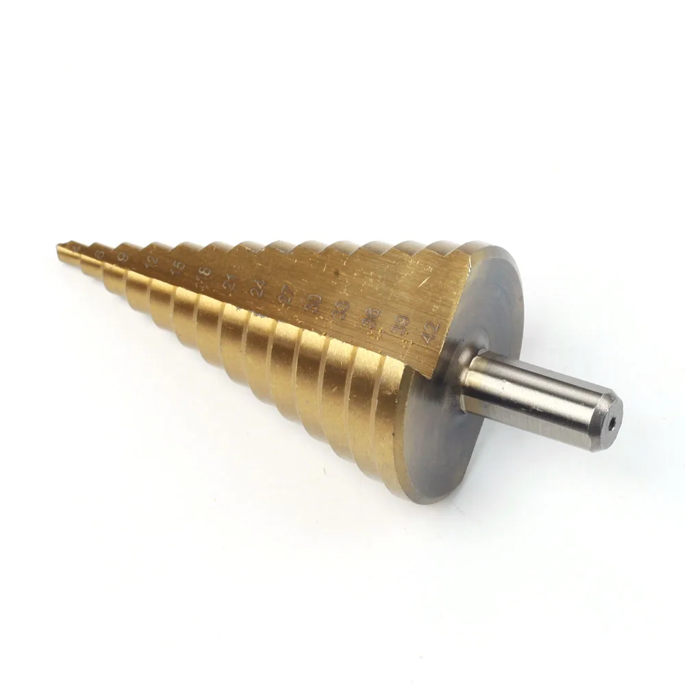 1Pcs 4-32/4-42 mm HSS Titanium Coated Step Drill Bit Drilling Power Tools Metal - Image 16