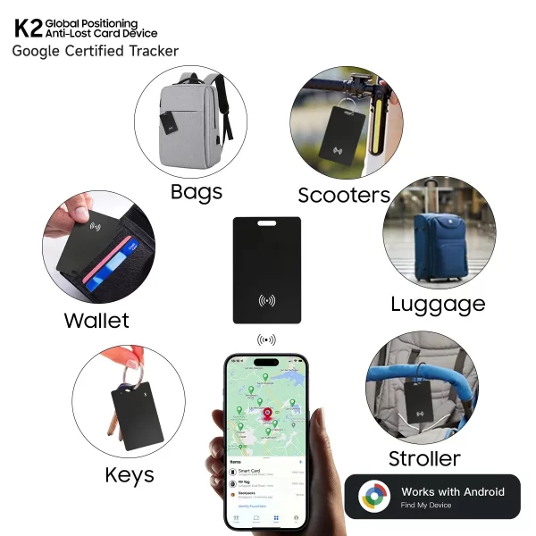 Wallet Tracker Card Wireless Charging Tracking Location Gps Locator Smart Tag For Android - Image 21