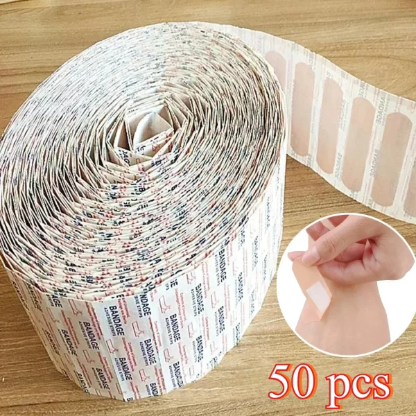 50/100Pcs Waterproof Breathable Cushion Adhesive Plaster Wound Hemostasis Sticker Band First Aid Medical Gauze Bandage band,aids - Image 7