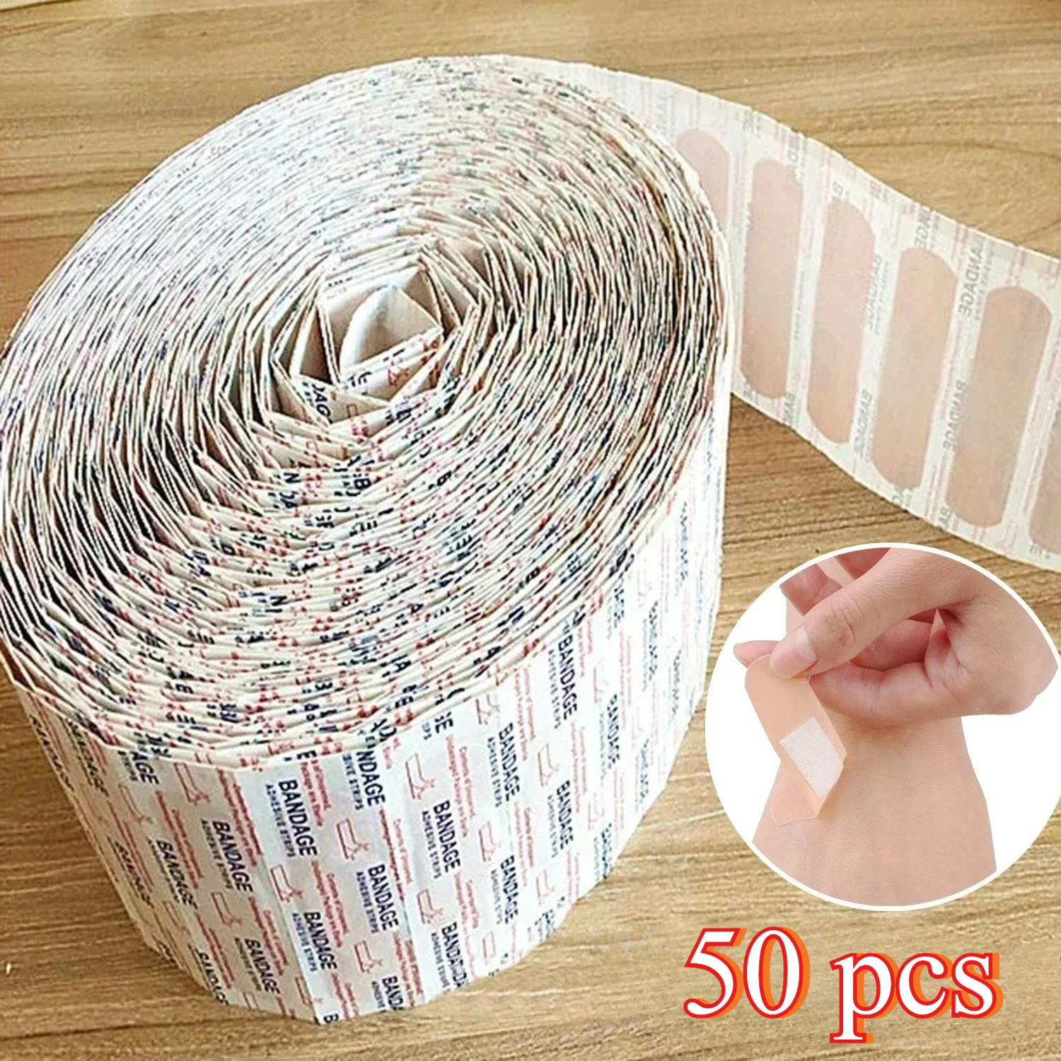 50/100Pcs Waterproof Breathable Cushion Adhesive Plaster Wound Hemostasis Sticker Band First Aid Medical Gauze Bandage band,aids - Image 7
