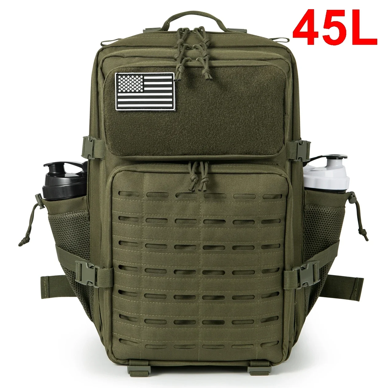 25L/45L Tactical Backpack for Men and Women Outdoor Survival Bug Out Bag Rucksack Hking with Bottle Holder - Image 12