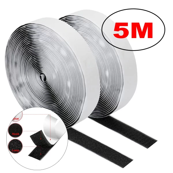 1-10M Velcros Self Adhesive Hook and Loop Tape Fastener House Diy Magic Tap Auto Double Sided Roll Strong Glue Home Strap Strips - Image 10