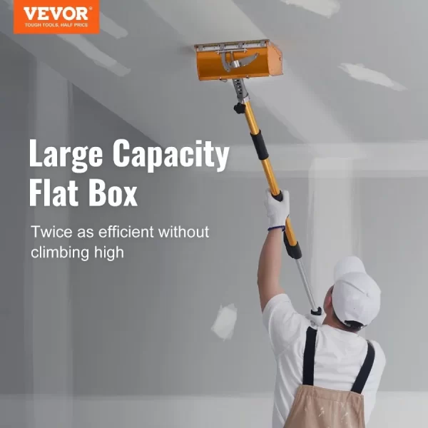 Drywall Flat Box 10Inch Wide Quick Clean Aluminum Finishing Mud Box for Plasterboard Wallboard Sheetrock - Image 2