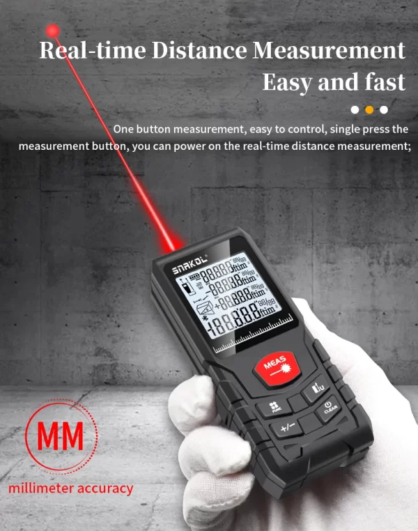 Snakol Laser Distance Meter 50m 70m 100m 120m Rangefinder Profesional Range Finder Digital Tape Measure - Image 17
