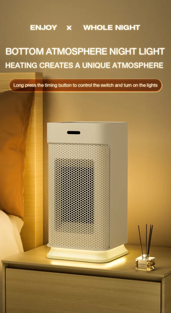 Portable PTC ceramic electric heater with multi-stage adjustment, silent, small household fan - Image 12