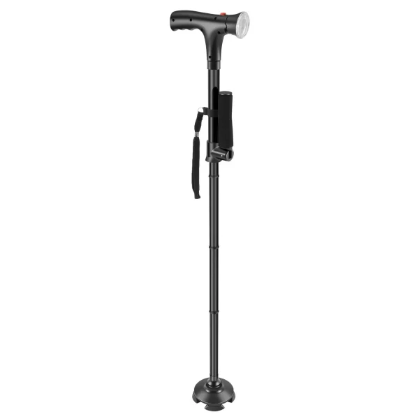 Collapsible Telescopic Folding Cane Elder Cane LED Walking Trusty Sticks Elder Crutches - Image 9
