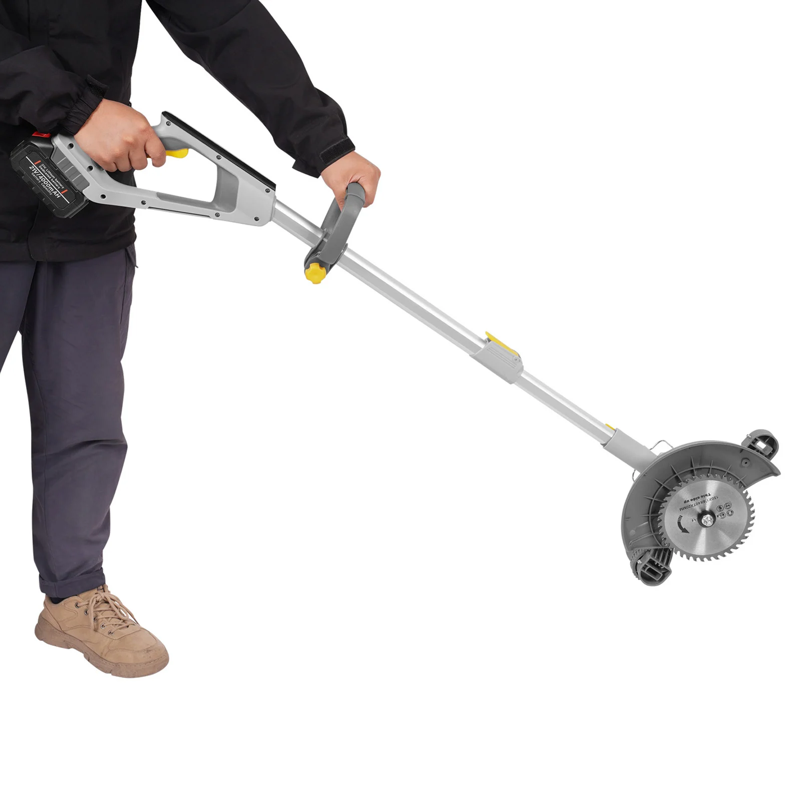 600W Cordless Grass Trimmer Battery Powered Edger Mini-Mower for Lawn Care and Yard Work - Image 3