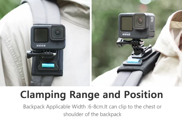 Vamson for Insta360 X3 Accessories 360 Degree Rotary Backpack Clip Clamp Mount for Insta360 One X2 Dji Action 3 2 Go Pro Camera - Image 19