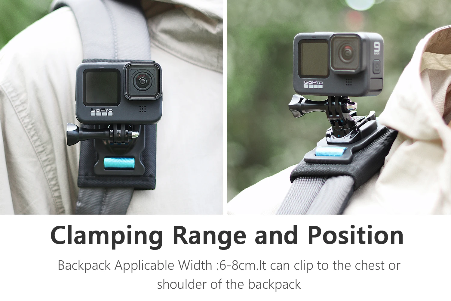 Vamson for Insta360 X3 Accessories 360 Degree Rotary Backpack Clip Clamp Mount for Insta360 One X2 Dji Action 3 2 Go Pro Camera - Image 19
