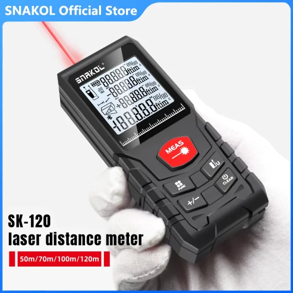 Snakol Laser Distance Meter 50m 70m 100m 120m Rangefinder Profesional Range Finder Digital Tape Measure