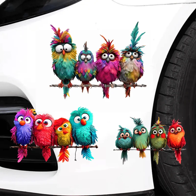 1PC Funny Bird Creative Glass Window Decorative Stickers for Windows Glass Wall Mirror - Image 2