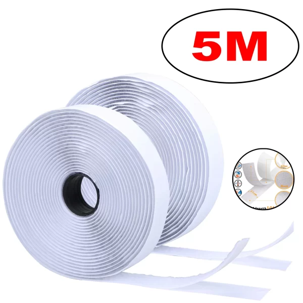 1-10M Velcros Self Adhesive Hook and Loop Tape Fastener House Diy Magic Tap Auto Double Sided Roll Strong Glue Home Strap Strips - Image 11