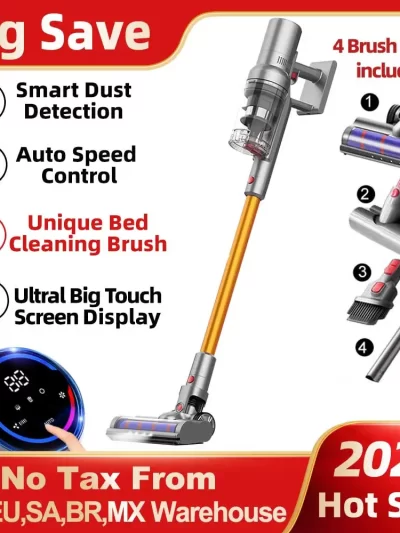 ABIR VC205 Cordless Handheld Vacuum Cleaner,27000PA,Touch Screen,Smart Dust Sensor