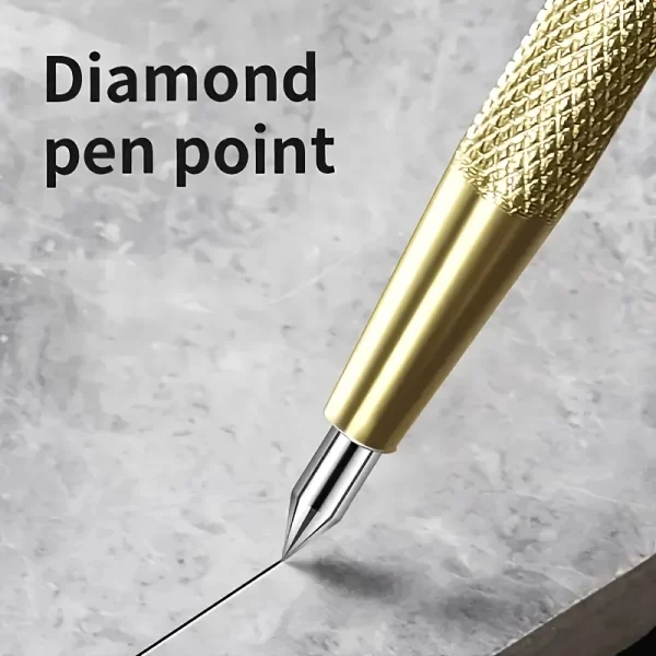2/5Pcs diamond nib titanium pen, precision metalworking and woodworking tools for cutting glass, tiles, metal